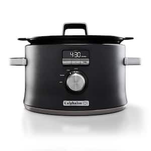 Digital Saut 5.3 Qt. Stainless Steel Programmable Slow Cooker with Automatic Keep Warm Function