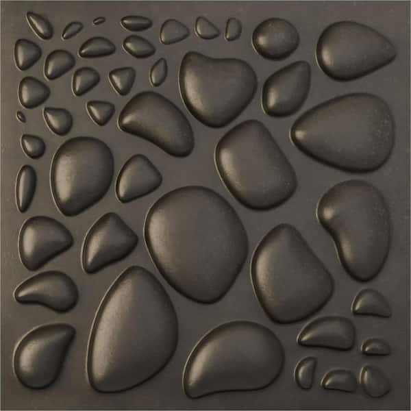 Ekena Millwork 19-5/8-in W x 19-5/8-in H Shale EnduraWall Decorative 3D Wall Panel Weathered Steel