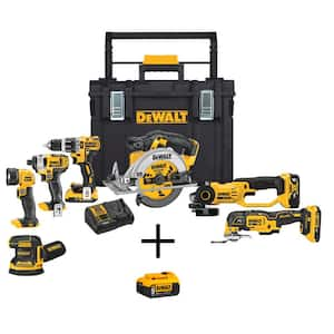 DEWALT 20V MAX Cordless 7 Tool Combo Kit with TOUGHSYSTEM Case, (1) 20V  4.0Ah Battery and (2) 20V 2.0Ah Batteries DCKTS781D2M1 - The Home Depot