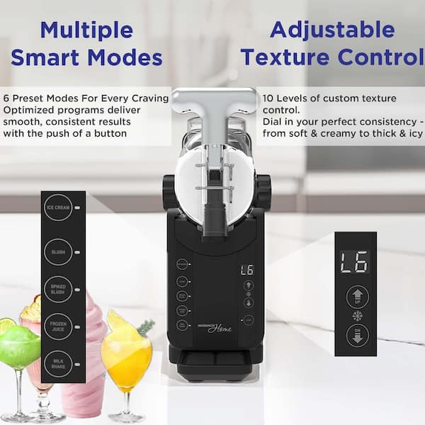 Magnavox 2-in-1 Ice Cream and Frozen Slush Drink Maker (Black