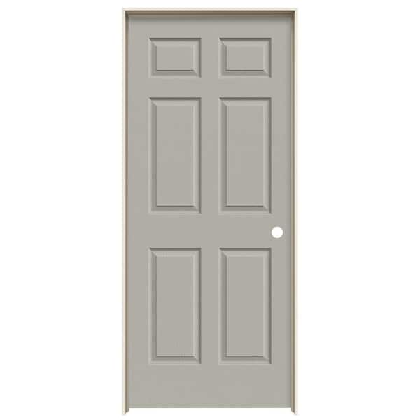 JELD-WEN 32 in. x 80 in. Colonist Vanilla Painted Left-Hand Textured Molded Composite Single Prehung Interior Door