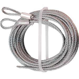 20 lbs. 1/8 in. Garage Door Extension Spring Cable Carbon Steel Extension Cables (2-Pack)