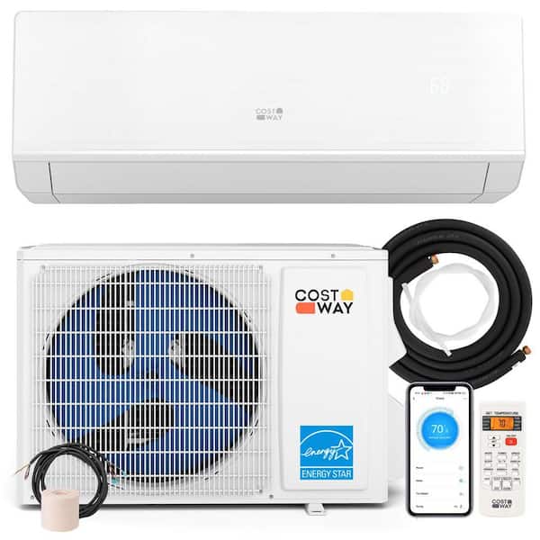 12000 BTU 24 SEER Ductless Mini Split Heat Pump with 13 ft. Lines Air Conditioner Cools 750 sq. ft. 208-230-Volt AC Unit
