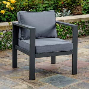 Lakeview Aluminum Outdoor Lounge Chair with Charcoal Cushions
