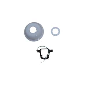 Larson 52 in. White Ceiling Fan Replacement Mounting Bracket and Canopy Set