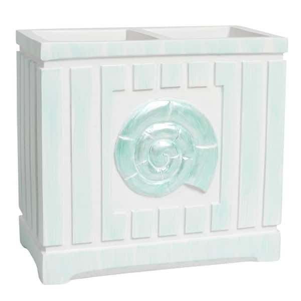 Sweet Home Collection Beach Shells Toothbrush Holder Bathroom Accessory (1 Piece)