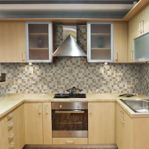 Travertine Medley Beige 12 in. x 12 in. Cream/Taupe Honed Travertine Floor and Wall Mosaic Tile (1 sq. ft./Each)
