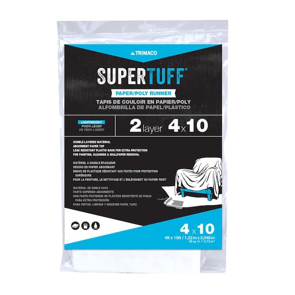 4 ft. x 10 ft. Paper/Poly Drop Cloth Runner