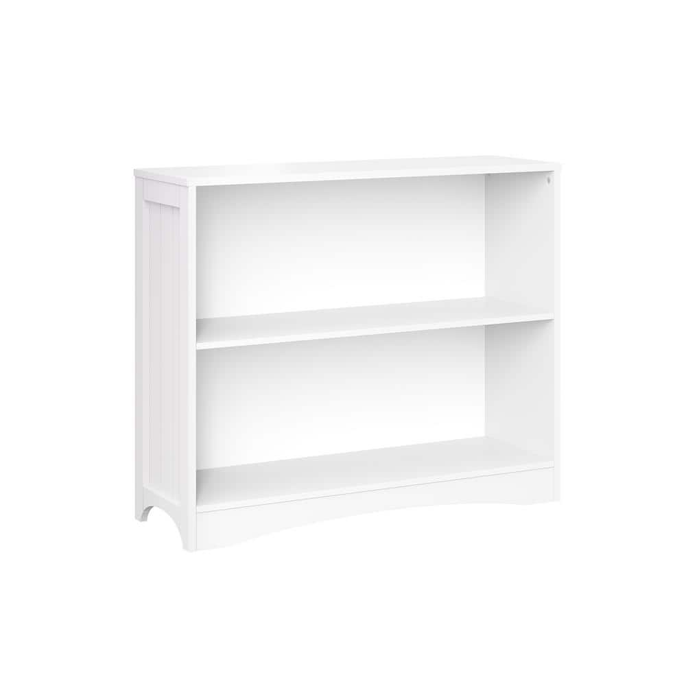 White Wood Kids 3-Tier Cube Bookshelf Set