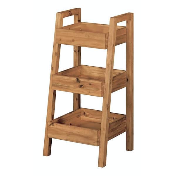 Home Decorators Collection Bredon 16 4/5 in. L x 37 in. H x 18 in. W Freestanding 3-Tier Bathroom Shelf in Rustic Natural