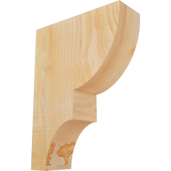 Ekena Millwork 4 in. x 12 in. x 16 in. Douglas Fir Ridgewood Rough Sawn Corbel