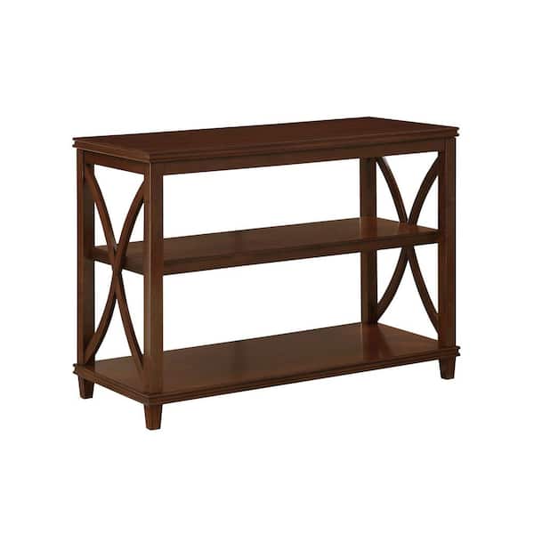 Convenience Concepts Florence 42 in. Espresso Standard Rectangle Wood Console Table with Shelves