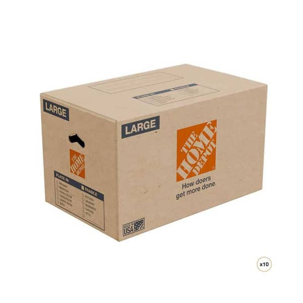 26 in. L x 16 in. W x 15 in. D Moving Shipping and Packing Box with Handles (10-Count)