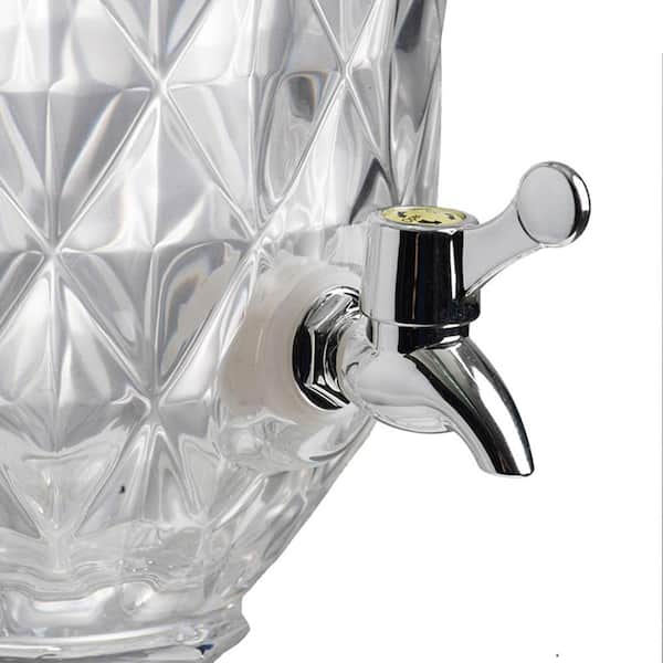 1.75 GALLON PINEAPPLE BEVERAGE DISPENSER WITH SILVER TOP