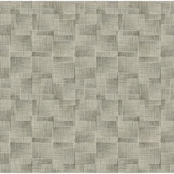 A-Street Prints Ting Coffee Abstract Woven Wallpaper
