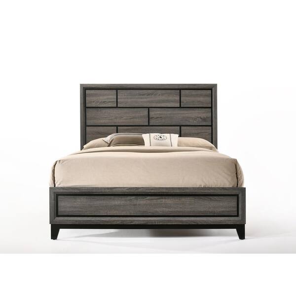 Acme Furniture Valdemar Weathered Gray Eastern King Bed 27047ek Acme Furniture Valdemar Weathered Gray, Acme Ireland Eastern King Bed With Storage In Espresso