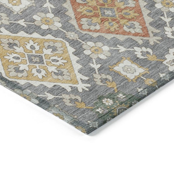 Chantille Machine Washable Indoor/Outdoor Abstract ACN2200 Gray 9 ft. x 12 ft. Area Rug