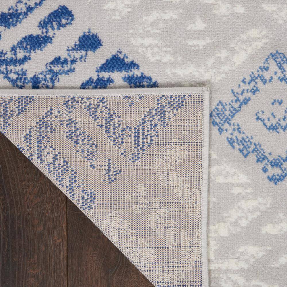 Tribal Geometric 5'x7' Gray Synthetic Reversible Area Rug