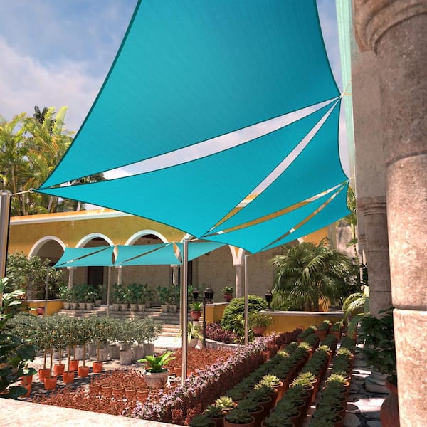 Triangle Sun Shade Sail – UV Blocker For Pool, Patio, Garden, Heavy-Duty HDPE Fabric