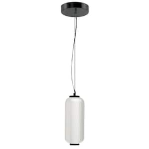 Ramona 10-Watt 1-Light Matte Black Shaded Integrated LED Pendant Light