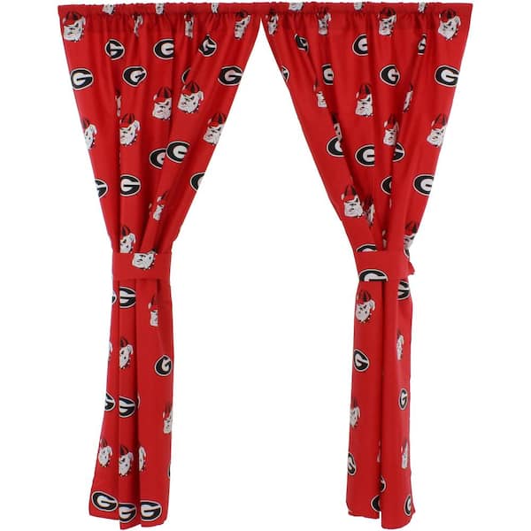 College Covers Red Rod Pocket Room Darkening Curtain - 42 in. W x 63 in. L (Set of 2)