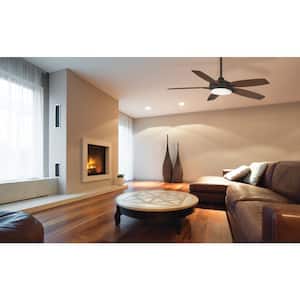 Espace 52 in. Integrated LED Indoor Oil Rubbed Bronze Ceiling Fan with Light with Remote Control