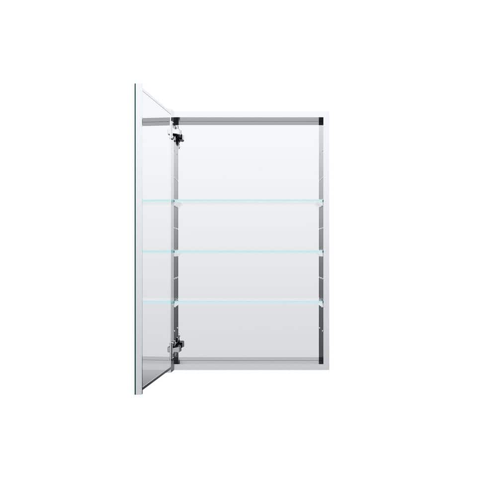 20 in. W x 32 in. H Rectangular Frameless Aluminum Chrome Recessed or Surface Mount Medicine Cabinet with Mirror price history on PriceWatchPro