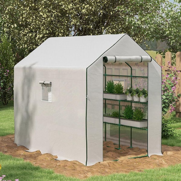 55 in. W x 56.25 in. D x 74.75 in. H Walk-In Greenhouse