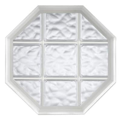 Hy-Lite 47 in. x 11 in. Acrylic Block Picture Vinyl Window White Glacier  Wave 9PW4711V1500WHG - The Home Depot