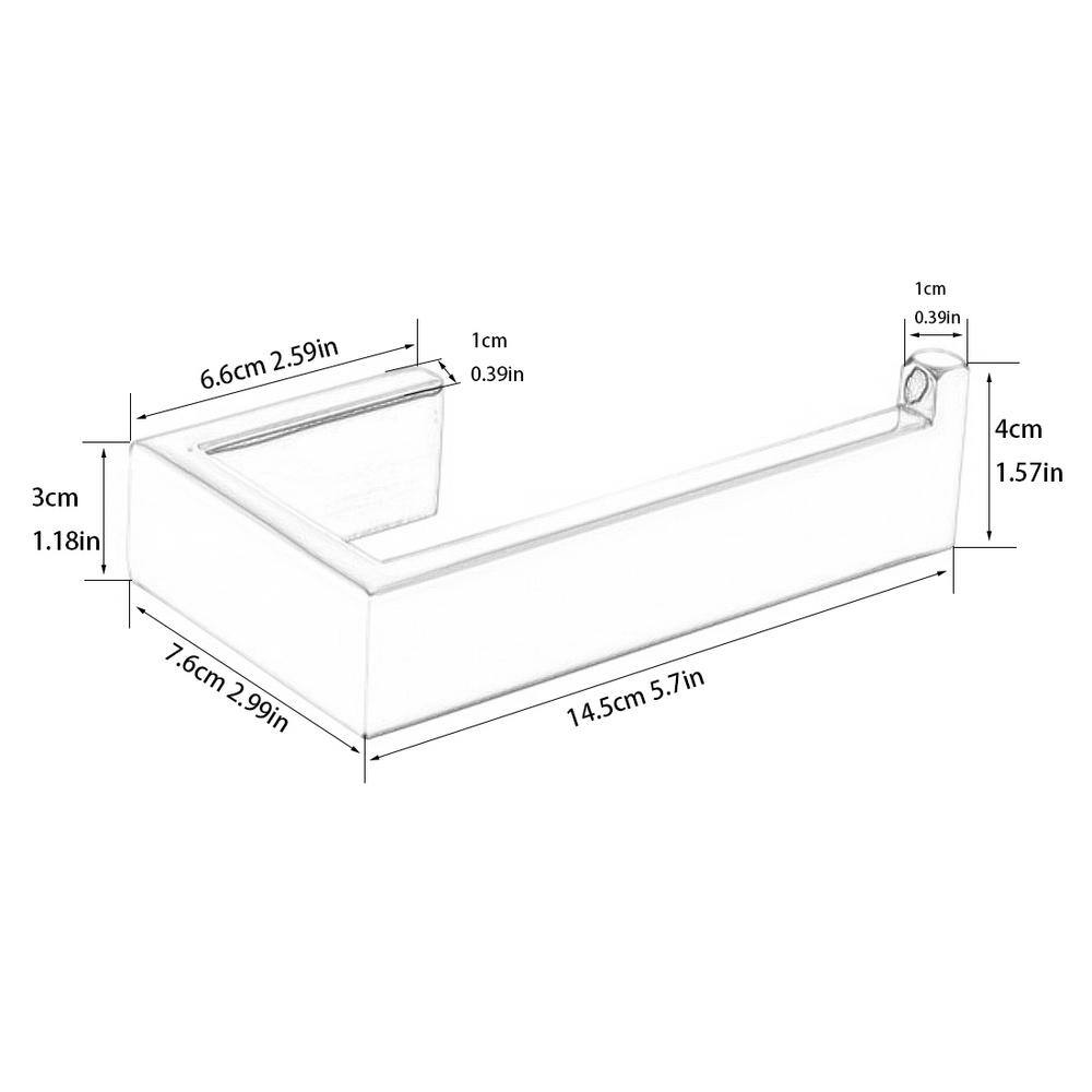 Matte Black Stainless Steel Wall Mounted Toilet Paper Holder