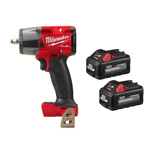 M18 FUEL GEN-2 18V Lith-Ion Mid Torque Brushless Cordless 3/8 in. Impact Wrench w/ (2) High Output 6.0 Ah Battery Pack