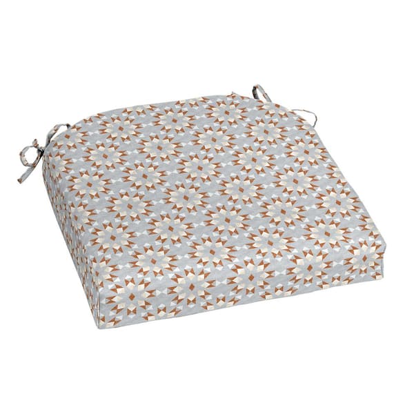 Hampton Bay 20 in. x 20 in. Square Outdoor Seat Cushion in Chimala Medallion