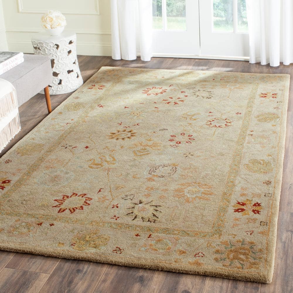 Antiquity 2' x 3' Taupe Beige Handmade Wool Area Rug