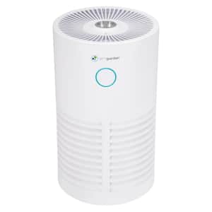 728 sq. ft. 360° HEPA Filter Tabletop Air Purifier 15 in. White for Home, UV-C, Wildfire Smoke, Dust, Odors, Allergens