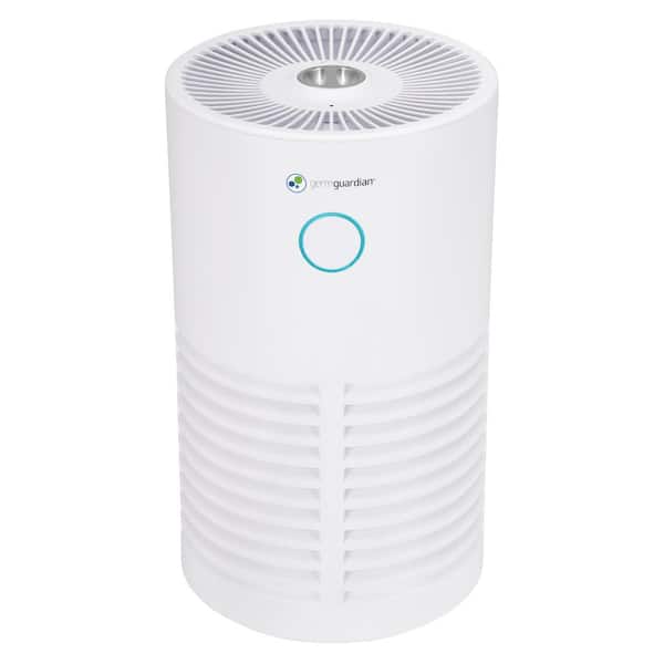 728 sq. ft. 360° HEPA Filter Tabletop Air Purifier 15 in. White for Home, UV-C, Wildfire Smoke, Dust, Odors, Allergens