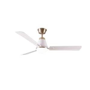Cloud Drift 54 in. Integrated LED Indoor/Outdoor Matte White Ceiling Fan with Light Kit and Remote Control