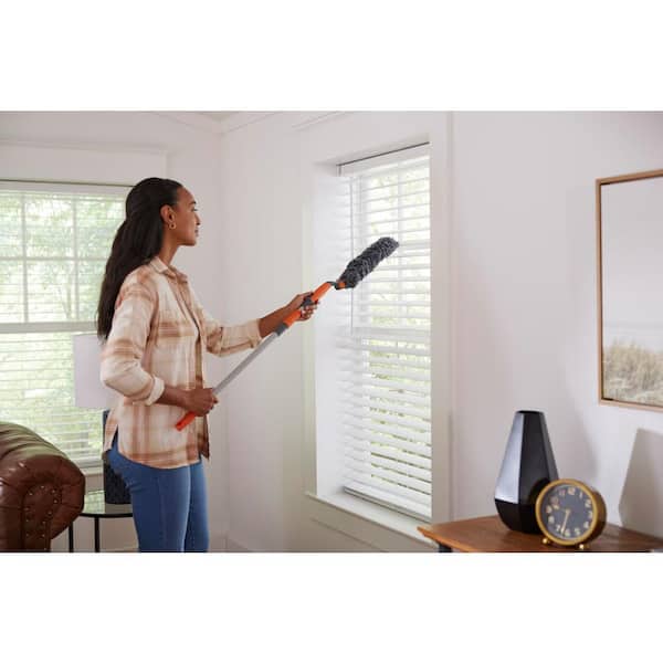 Ettore Blue Microfiber Blind Duster - Easily Clean Window Blinds -  Removable Cover - Flexible Duster Fingers - Plastic Handle - Dusters in the  Dusters department at