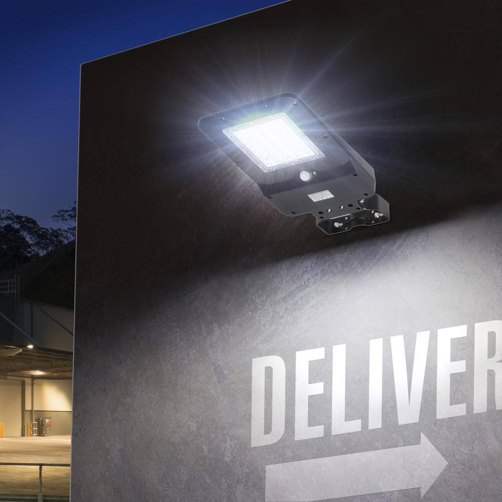 1600 Lumen Black Solar Powered LED Flood Light