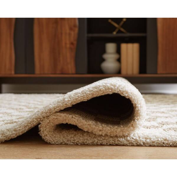 Karamen 5 ft. x  7 ft. Brown/Beige Checkered Area Rug