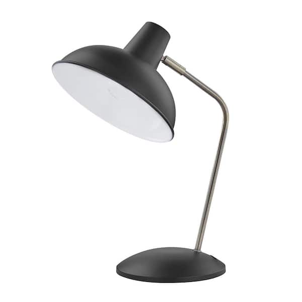 Light Society Retro 14.8 in. Hylight Black Desk Lamp