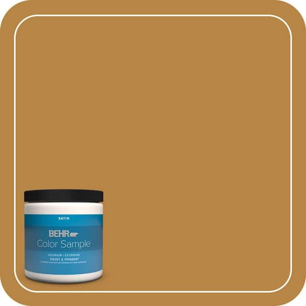 BEHR PREMIUM PLUS 8 oz. #M270-7 Wild Ginger Satin Enamel Interior/Exterior Paint & Primer Color Sample