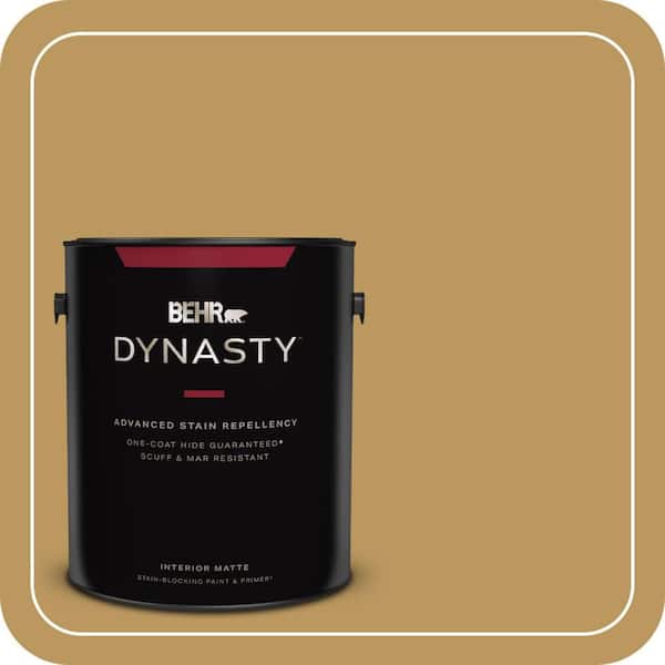 BEHR DYNASTY 1 gal. #330F-5 Golden Bear Matte Interior Stain-Blocking Paint & Primer