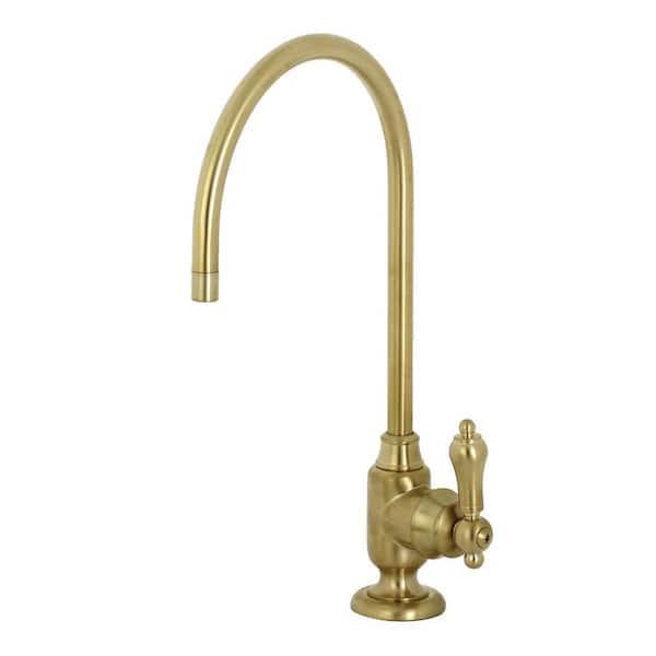Kingston Brass Replacement Drinking Water Single-Handle Beverage Faucet in Brushed Brass for Filtration Systems