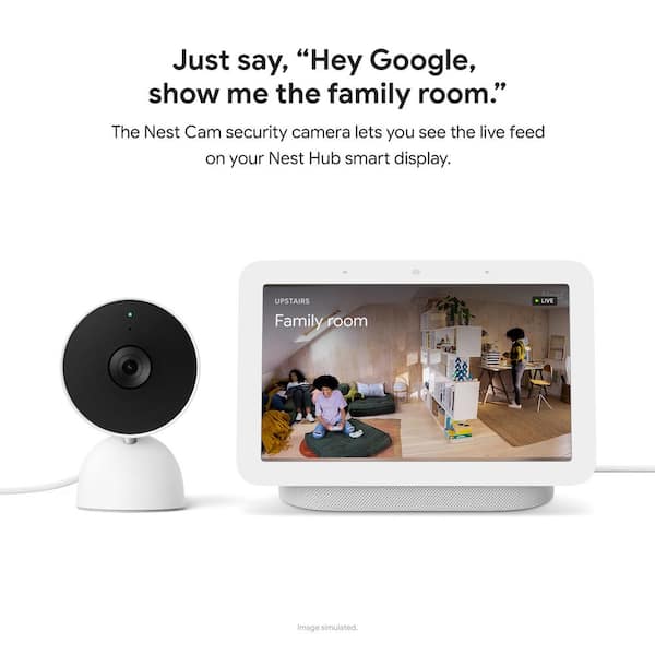 Google Nest Cam - Indoor Wired Home Security Camera - Smart Security Camera