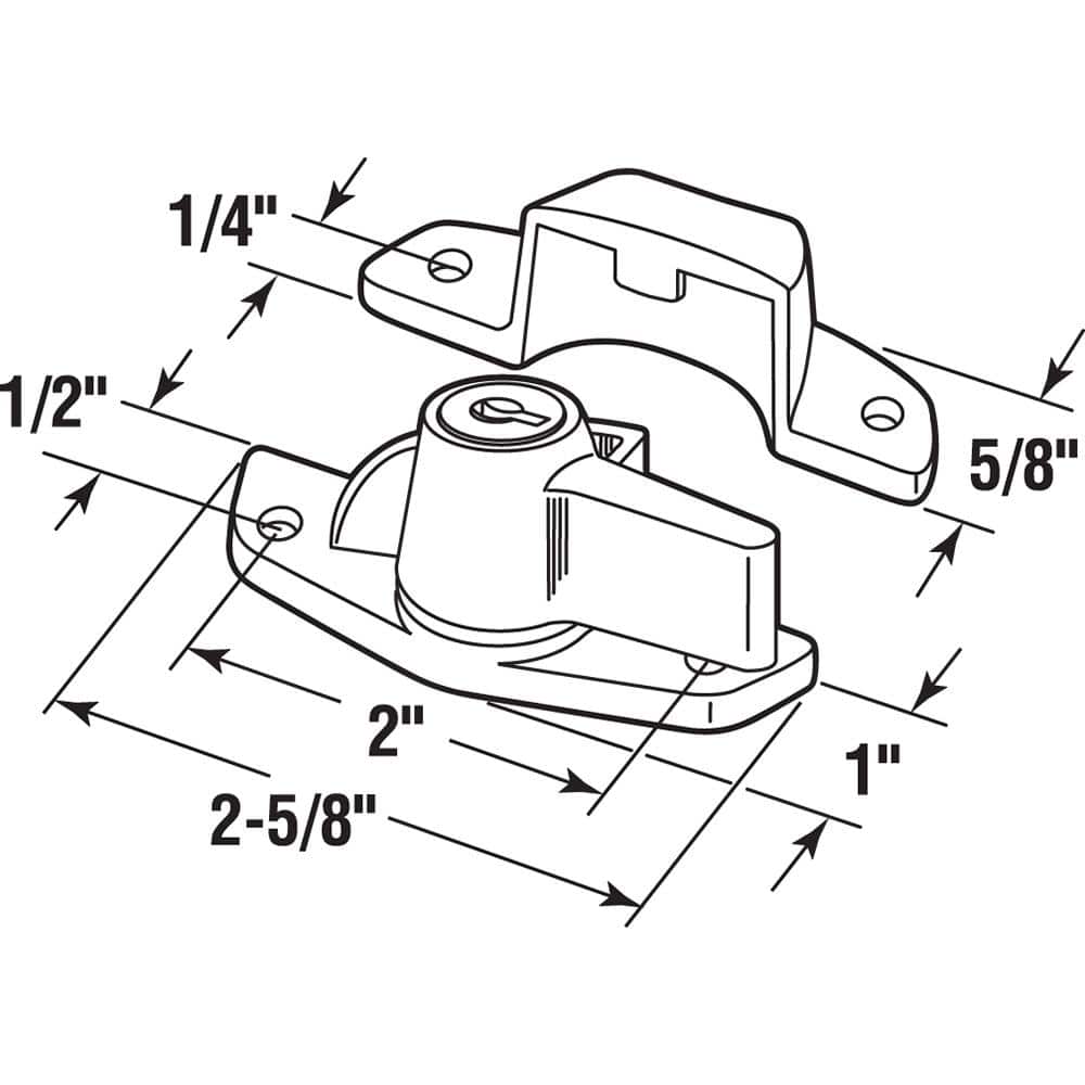 Brass Plated Keyed Child-Proof Window Sash Lock