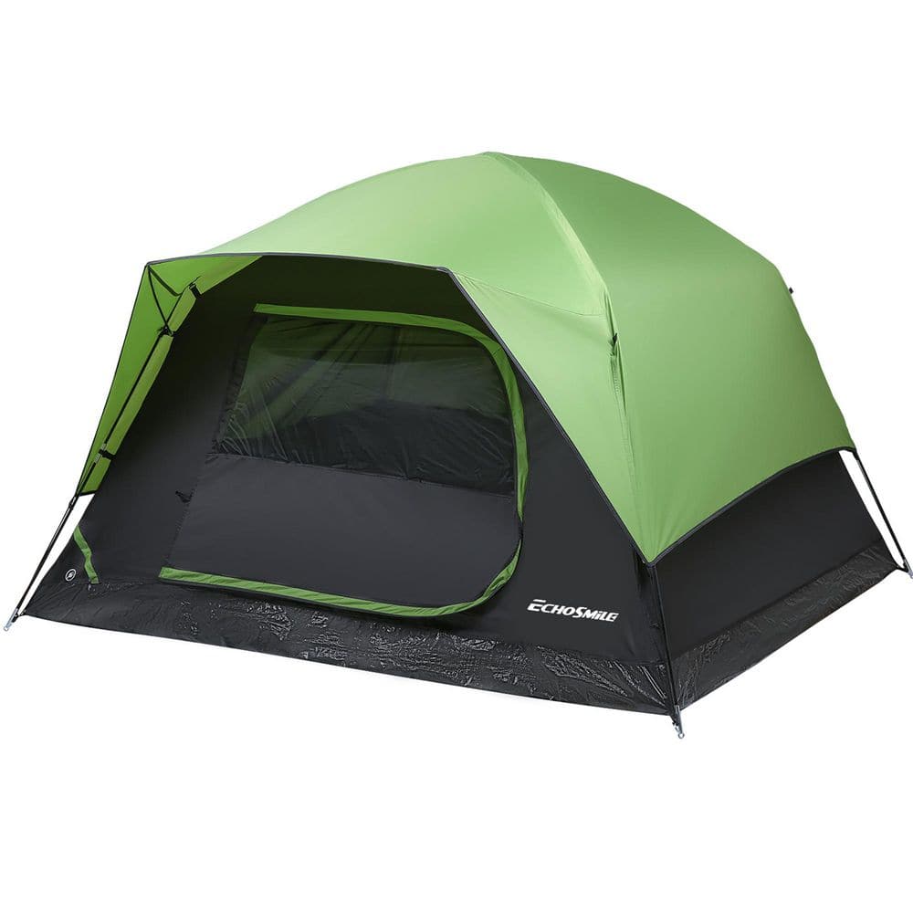 EchoSmile Green 4-Person Nylon Dome Tent TER-LTT244BGF - The EchoSmile Green 4-Person Nylon Dome Tent TER-LTT244BGF - The