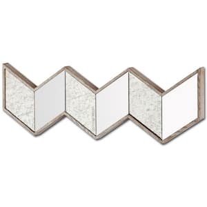 36.22 in. W x 13.77 in. H Wood Natural Wood Decorative Mirror