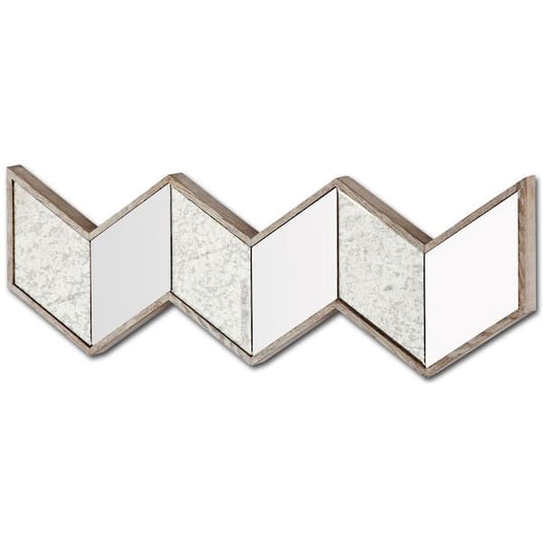 HomeRoots 36.22 in. W x 13.77 in. H Wood Natural Wood Decorative Mirror