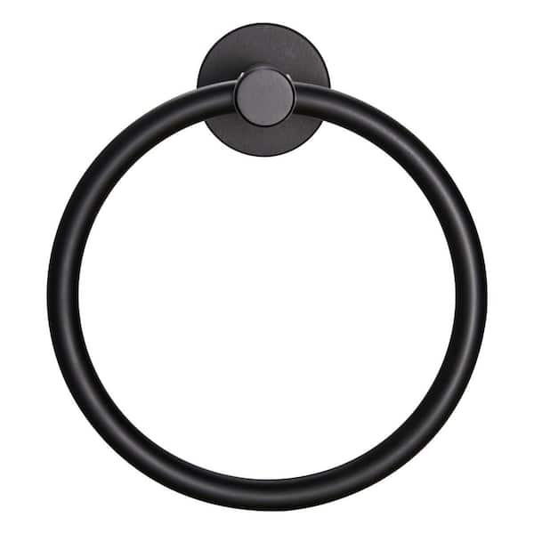 Black round towel online ring