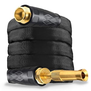 Pro 3/4 in. Dia x 25 ft. Light-Weight Heavy-Duty Premium Garden Water Hose with Brass Fitting and Shooting Nozzle